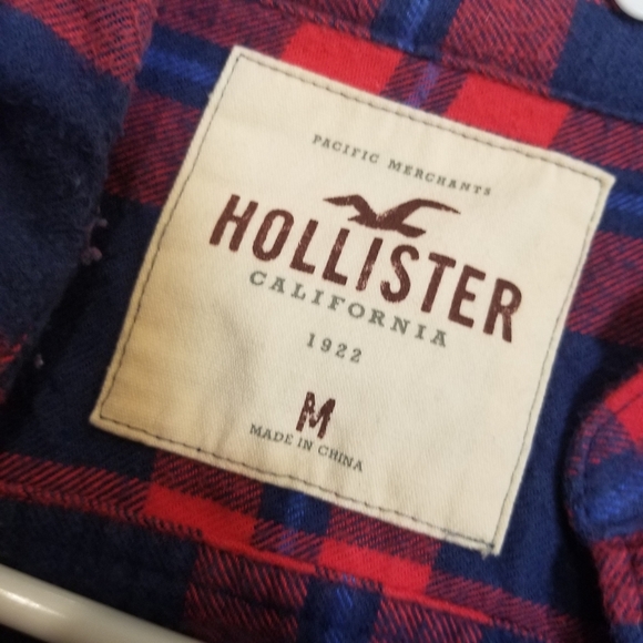 Hollister Red Plaid Flannel Shirt - Picture 3 of 7